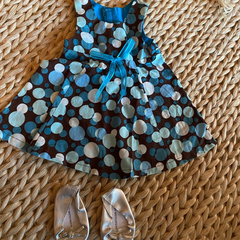 Doll Dresses and Shoes!! 2 dresses and two shoes!